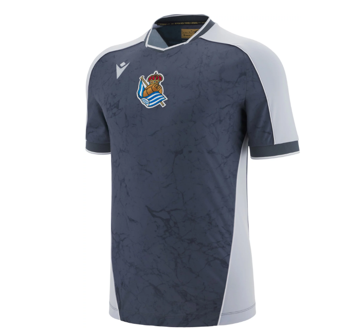Macron Real Sociedad 2025 - 26 Authentic Away Jersey - Dark Grey/Smoke Grey