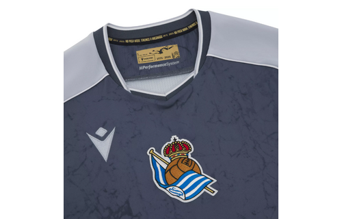 Macron Real Sociedad 2025 - 26 Authentic Away Jersey - Dark Grey/Smoke Grey