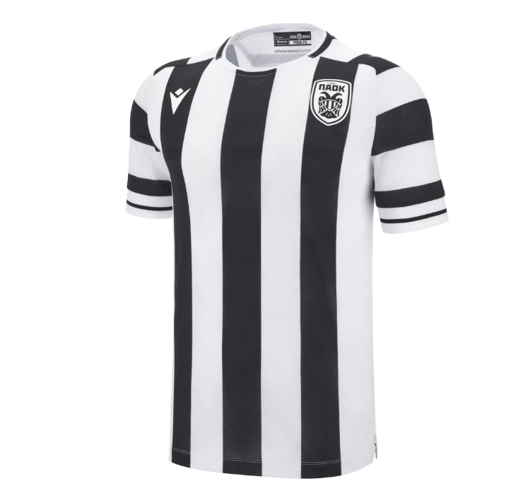 Macron PAOK FC 2025 - 26 Authentic Home Jersey - Black/White