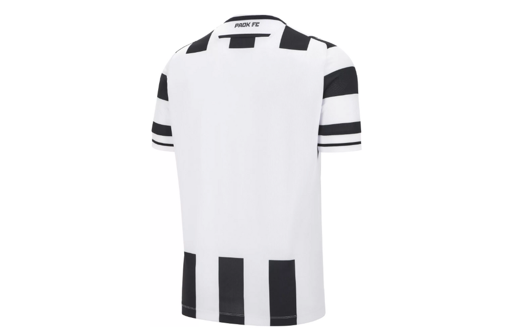 Macron PAOK FC 2025 - 26 Authentic Home Jersey - Black/White