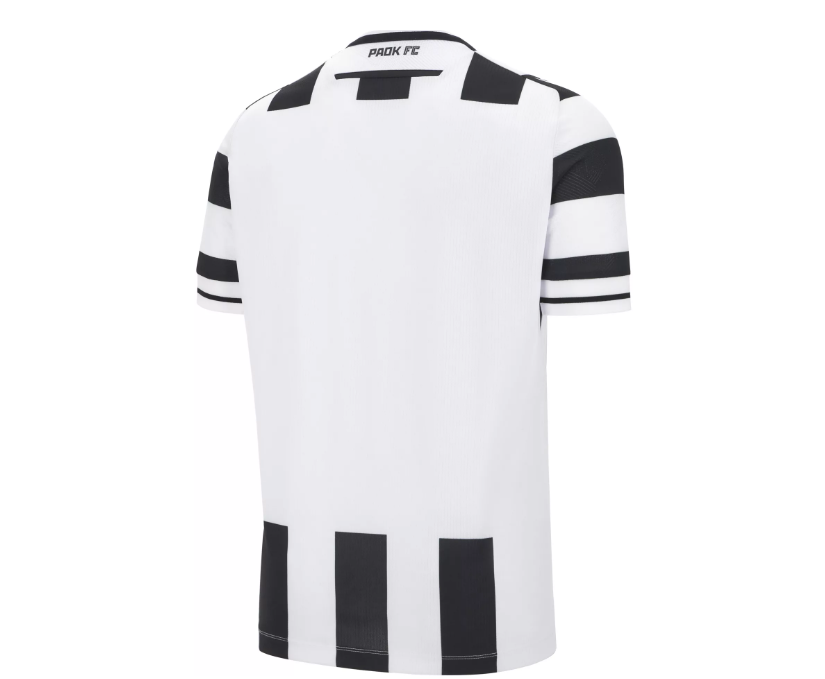 Macron PAOK FC 2025 - 26 Authentic Home Jersey - Black/White