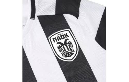 Macron PAOK FC 2025 - 26 Authentic Home Jersey - Black/White