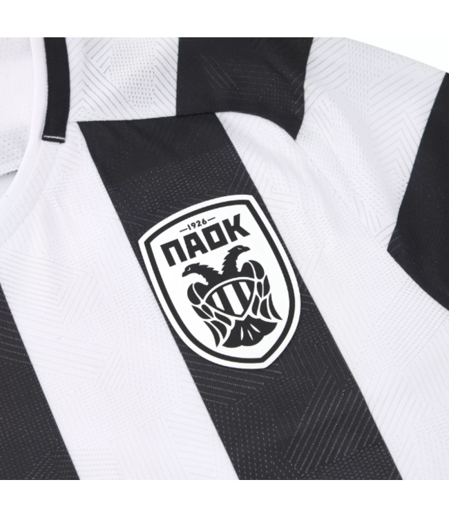 Macron Macron PAOK FC 2025 - 26 Authentic Home Jersey - Black/White