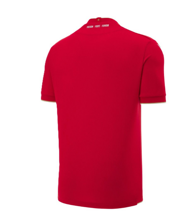 Macron Macron Standard Liege 2025 - 26 Authentic Home Jersey - Red/White