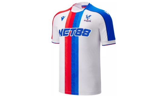 Macron Crystal Palace 2025 - 26 Authentic Away Jersey -White/Red/Royal Blue