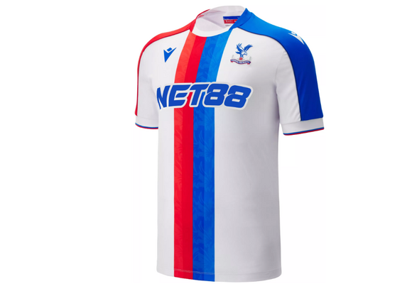 Macron Crystal Palace 2025 - 26 Authentic Away Jersey -White/Red/Royal Blue