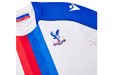 Macron Crystal Palace 2025 - 26 Authentic Away Jersey -White/Red/Royal Blue