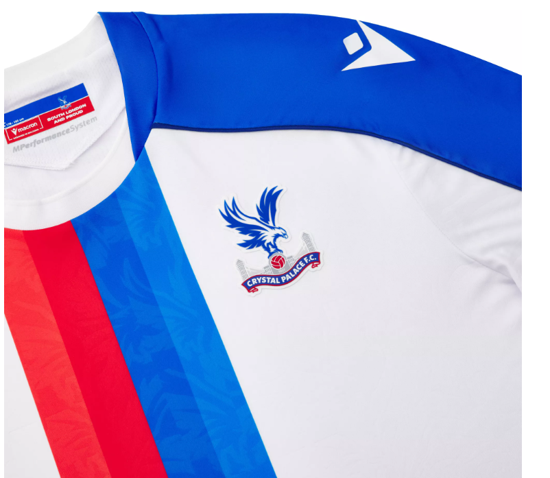 Macron Crystal Palace 2025 - 26 Authentic Away Jersey -White/Red/Royal Blue