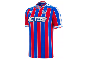 Macron Crystal Palace 2025 - 26 Authentic Home Jersey -Red/Royal Blue/White
