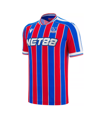 Macron Macron Crystal Palace 2025 - 26 Authentic Home Jersey -Red/Royal Blue/White