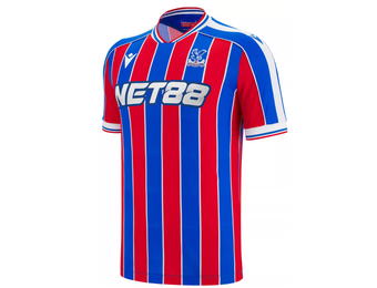 Macron Crystal Palace 2025 - 26 Authentic Home Jersey -Red/Royal Blue/White