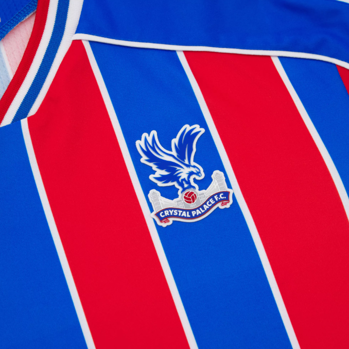 Macron Crystal Palace 2025 - 26 Authentic Home Jersey -Red/Royal Blue/White