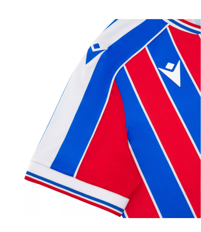 Macron Macron Crystal Palace 2025 - 26 Authentic Home Jersey -Red/Royal Blue/White