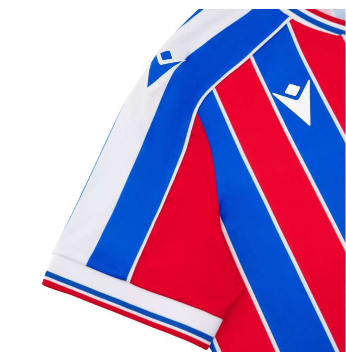 Macron Crystal Palace 2025 - 26 Authentic Home Jersey -Red/Royal Blue/White