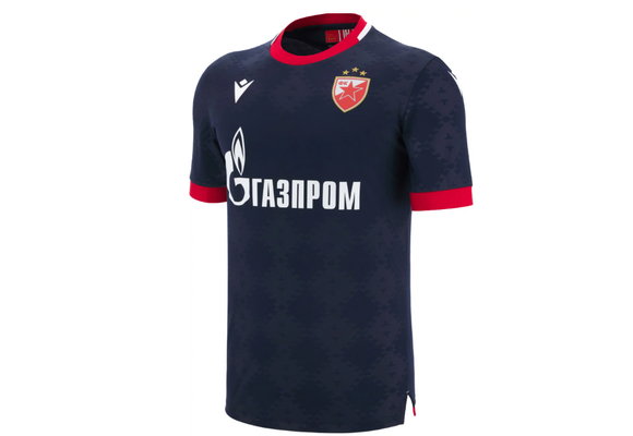 Macron Red Star Belgrade 2025 - 26 Authentic Away Jersey - Navy Blue/Red