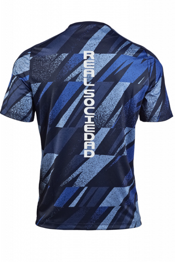 Macron Real Sociedad 2025 - 26 Prematch Jersey - Obsidian/Royal Blue