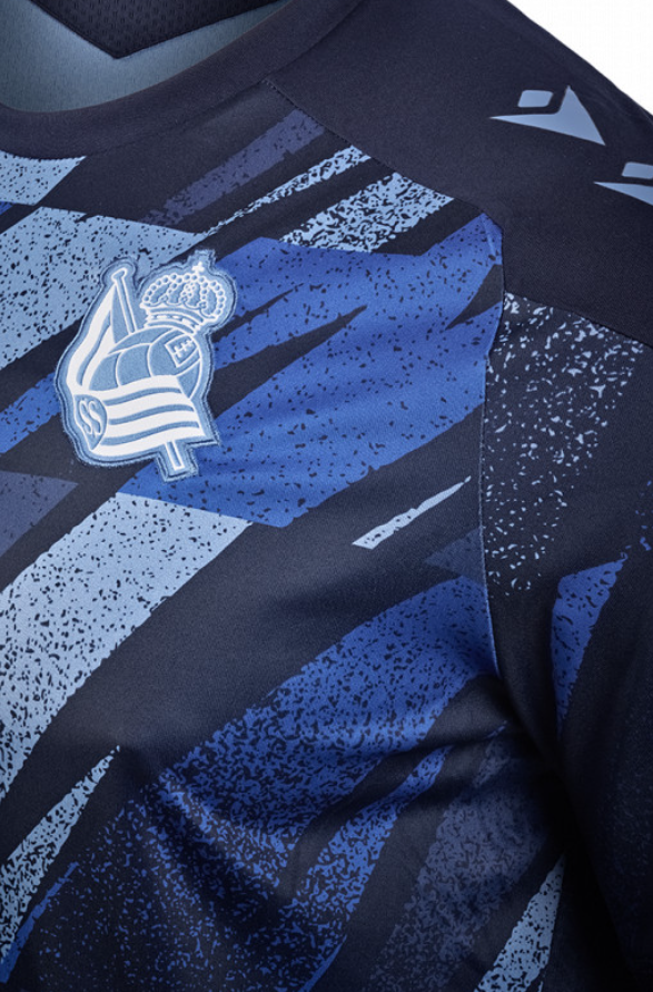 Macron Real Sociedad 2025 - 26 Prematch Jersey - Obsidian/Royal Blue