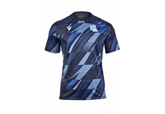 Macron Real Sociedad 2025 - 26 Prematch Jersey - Obsidian/Royal Blue