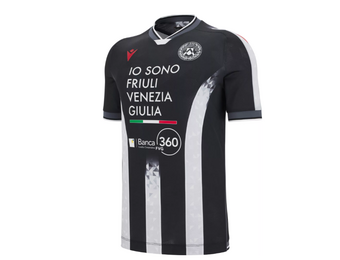 Macron Udinese 2025 - 26 Authentic Home Jersey - Black/White