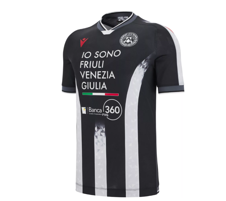 Macron Udinese 2025 - 26 Authentic Home Jersey - Black/White