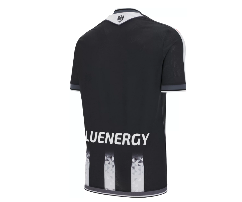 Macron Udinese 2025 - 26 Authentic Home Jersey - Black/White
