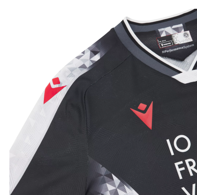 Macron Udinese 2025 - 26 Authentic Home Jersey - Black/White