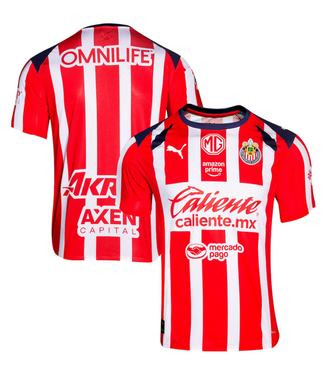 Puma Puma Chivas DG 2025 - 26 Authentic Home Jersey - Red/White/Navy Blue