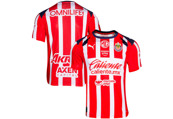 Puma Chivas DG 2025 - 26 Authentic Home Jersey - Red/White/Navy Blue