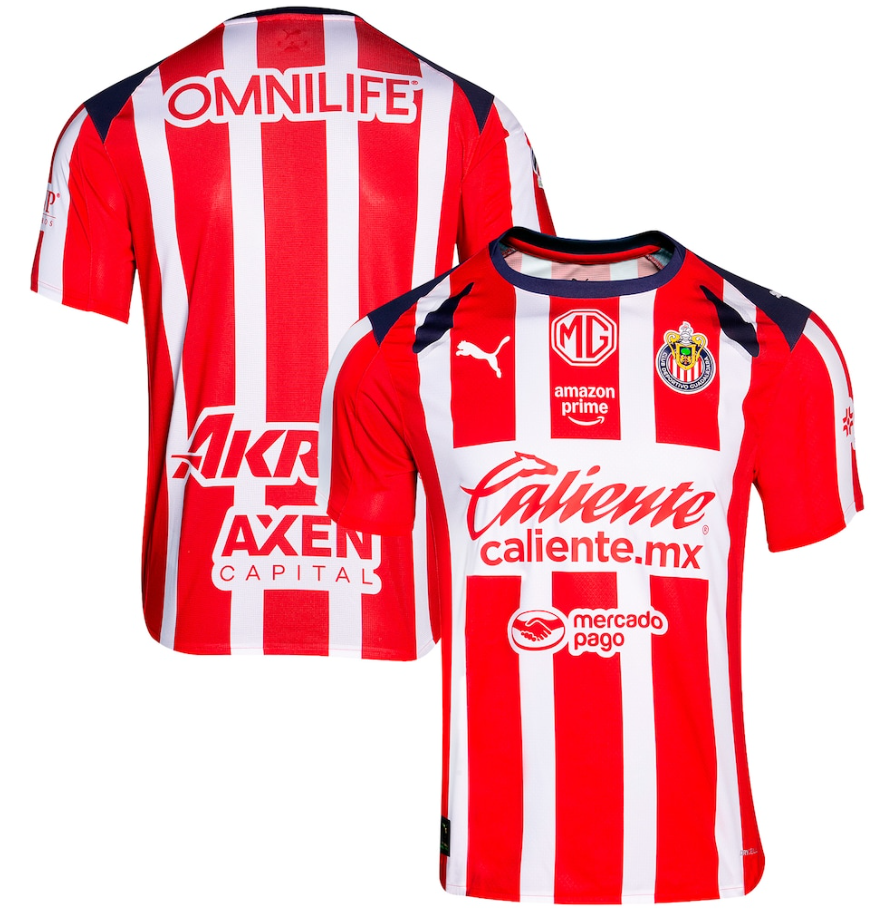 Puma Chivas DG 2025 - 26 Authentic Home Jersey - Red/White/Navy Blue