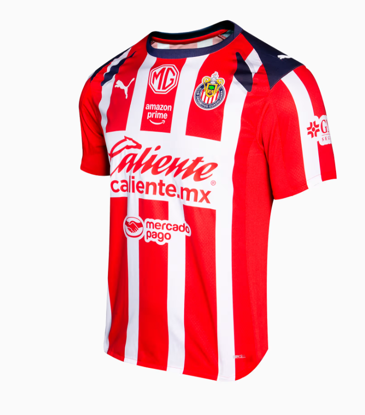 Puma Chivas DG 2025 - 26 Authentic Home Jersey - Red/White/Navy Blue