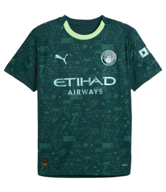 Puma Puma Manchester City 2025 -26 EA Sports Fourth Jersey - Green Terrain