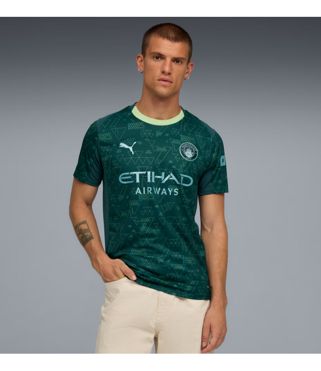 Puma Puma Manchester City 2025 -26 EA Sports Fourth Jersey - Green Terrain
