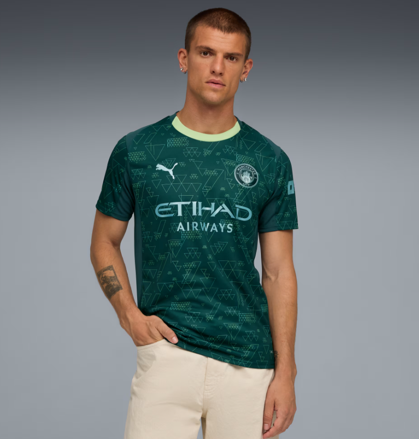 Puma Manchester City 2025 -26 EA Sports Fourth Jersey - Green Terrain