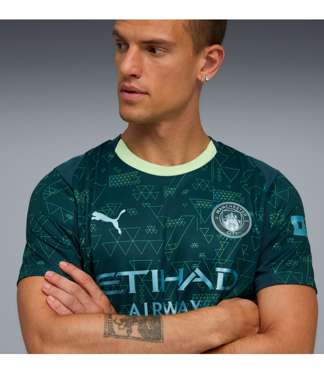 Puma Puma Manchester City 2025 -26 EA Sports Fourth Jersey - Green Terrain