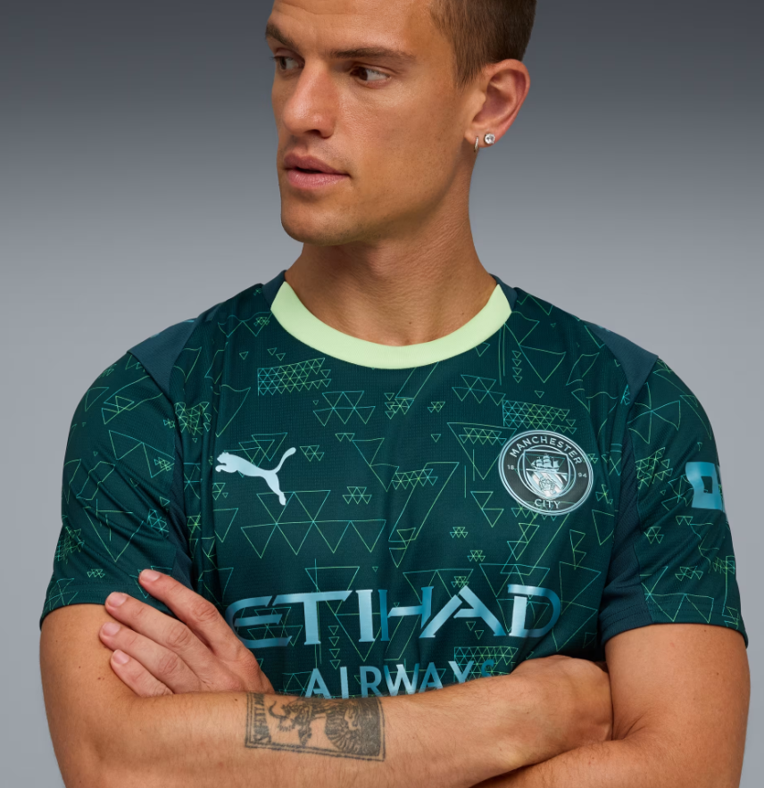 Puma Manchester City 2025 -26 EA Sports Fourth Jersey - Green Terrain