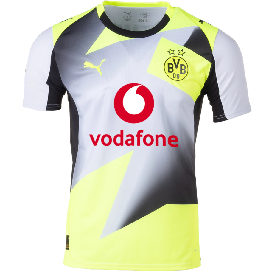 Puma BVB Borussia Dortmund 2025 - 26 Away Soccer Jersey - Silver Mist/Yellow Alert