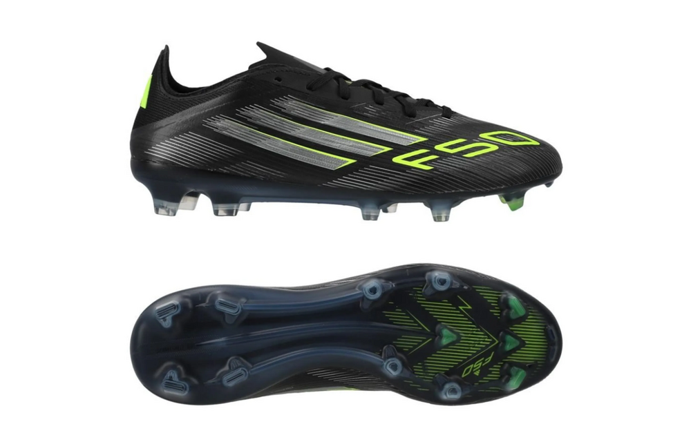 adidas F50 PRO FG / MG RTG Pack- Core Black/Iron Metallic/Lucid Lemon