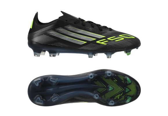 adidas F50 PRO FG / MG RTG Pack- Core Black/Iron Metallic/Lucid Lemon