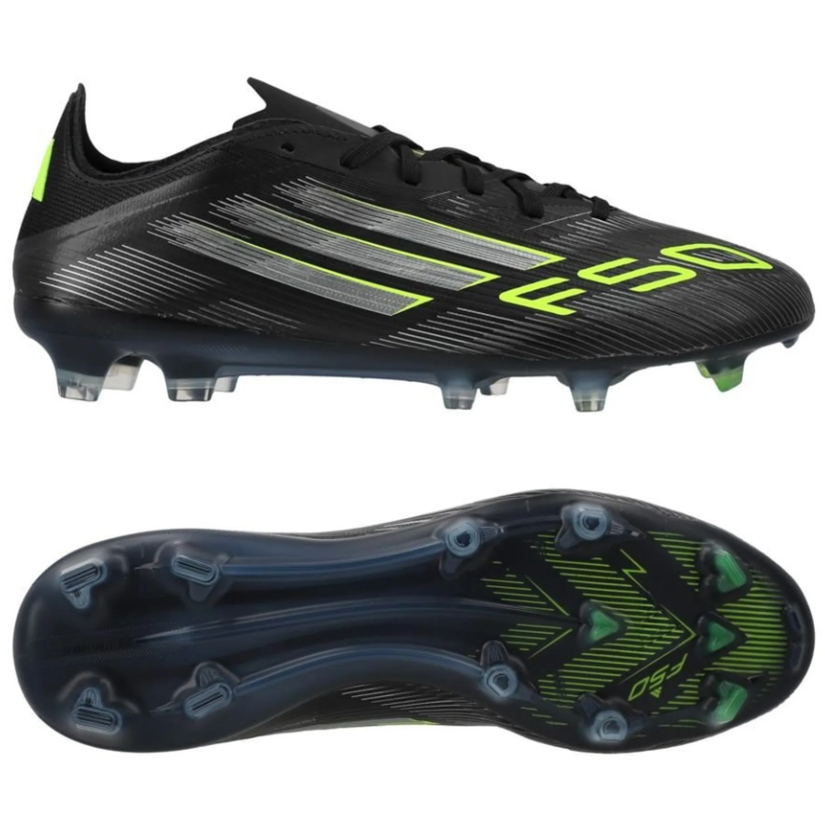 adidas F50 PRO FG / MG RTG Pack- Core Black/Iron Metallic/Lucid Lemon