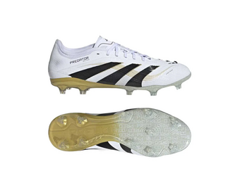 adidas Predator 25 PRO FG - Cloud White/Core Black/Gold Metallic