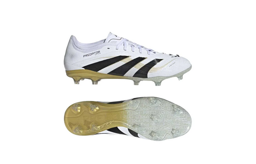 adidas Predator 25 PRO FG - Cloud White/Core Black/Gold Metallic