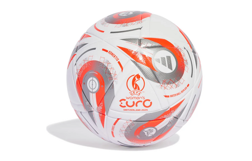 adidas Konektis Womens Euro 2025 Finale FIFA Quality Ball - White/Silver Metallic/Lucid Lemon
