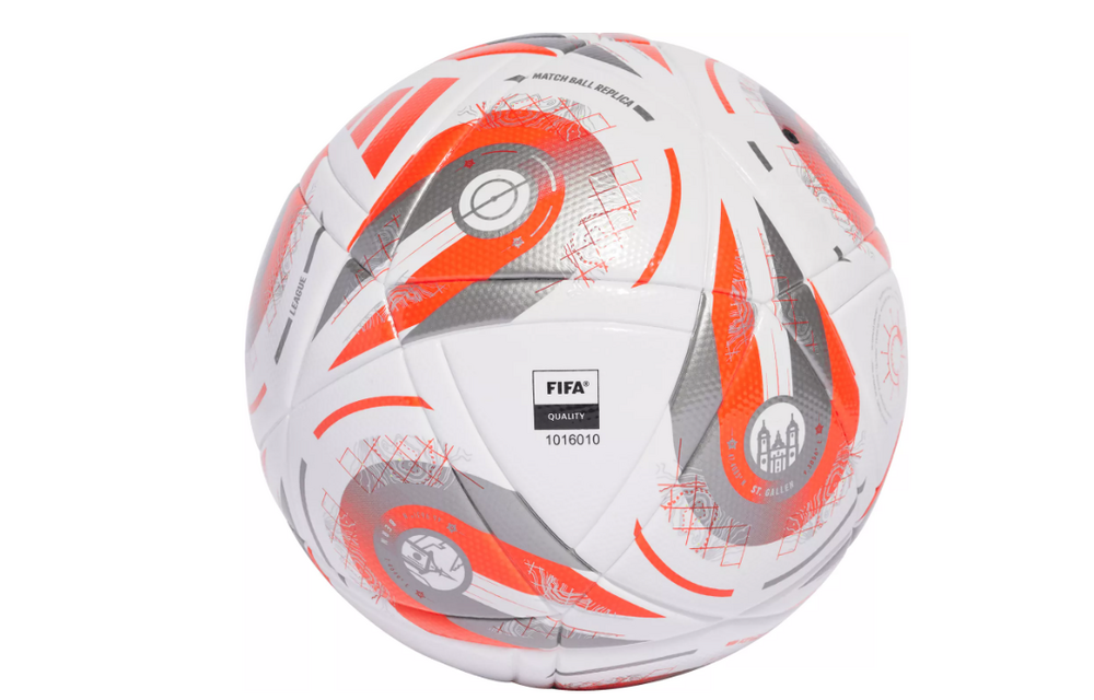 adidas Konektis Womens Euro 2025 Finale FIFA Quality Ball - White/Silver Metallic/Lucid Lemon
