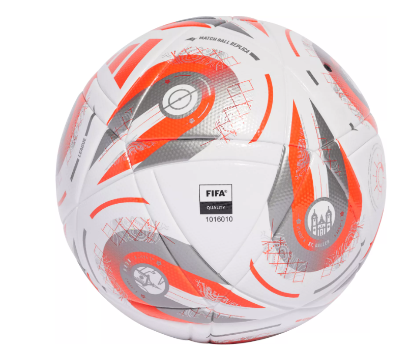 adidas Konektis Womens Euro 2025 Finale FIFA Quality Ball - White/Silver Metallic/Lucid Lemon