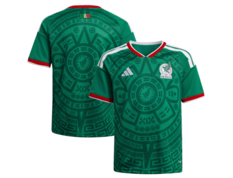 adidas Youth Mexico World Cup 2026 Home Jersey - Bold Green