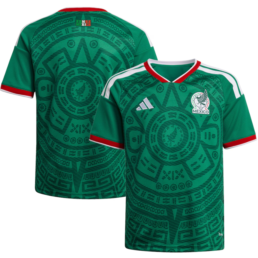 adidas Youth Mexico World Cup 2026 Home Jersey - Bold Green
