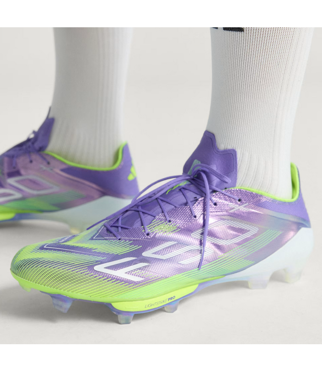 adidas adidas F50 + Elite FG - Purple Rush/Cloud White/Lucid Lemon