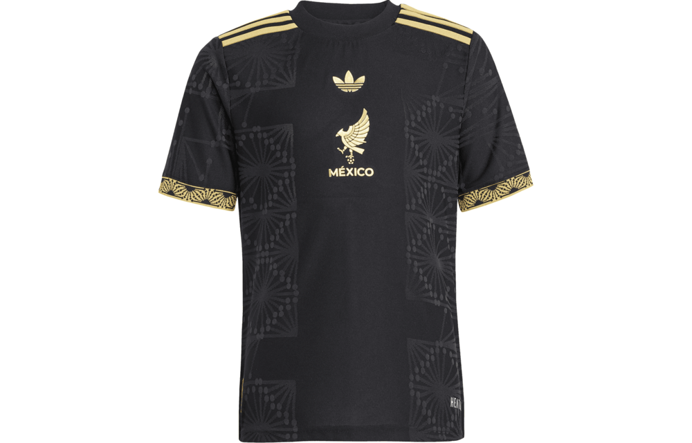 adidas Youth Mexico FMF 2025 Authentic De Oro Third Jersey - Black/Gold
