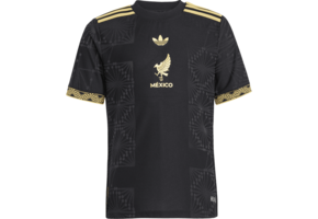 adidas Youth Mexico FMF 2025 Authentic De Oro Third Jersey - Black/Gold