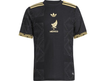 adidas Youth Mexico FMF 2025 Authentic De Oro Third Jersey - Black/Gold